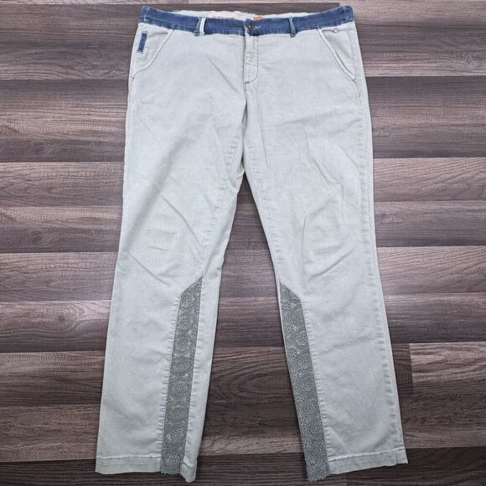 Pilcro And The Letterpress Pants Womens 32‎ Green Hyphen Anthropologie 38x29